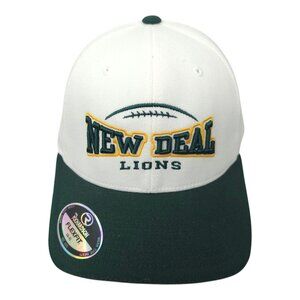 New Deal Lions L/XL Cap Back Mesh Embroidered Logo Flex Fit Trucker Baseball Hat